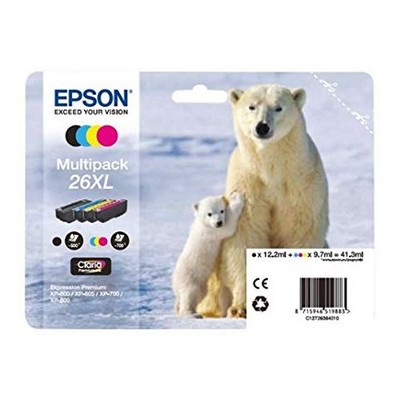 Foto principale Cartuccia originale Epson C13T26364010 Multipack 26 XL Orso Polare (Conf. da 4 pz.) NERO+COLORE