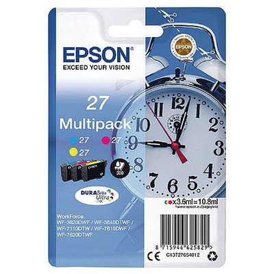 Foto principale Cartuccia originale Epson C13T27054010 Multipack 27 Sveglia (Conf. da 3 pz.) COLORE