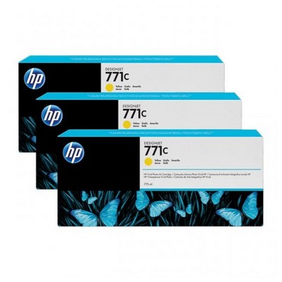 Foto principale Cartuccia originale Hp B6Y34A Multipack 771C (Conf. da 3 pz.) GIALLO