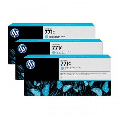 Foto principale Cartuccia originale Hp B6Y36A Multipack 771C (Conf. da 3 pz.) CIANO CHIARO