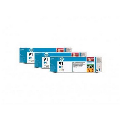 Foto principale Cartuccia originale Hp C9483A Multipack 91 (Conf. da 3 pz.) CIANO