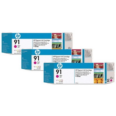 Foto principale Cartuccia originale Hp C9484A Multipack 91 (Conf. da 3 pz.) MAGENTA