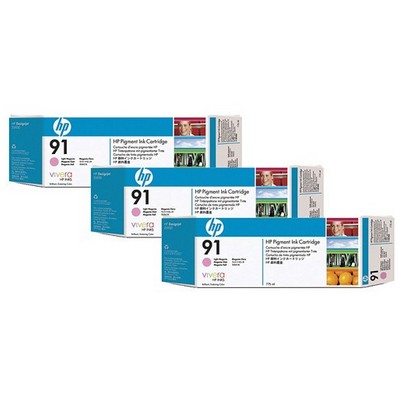 Foto principale Cartuccia originale Hp C9487A Multipack 91 (Conf. da 3 pz.) MAGENTA CHIARO