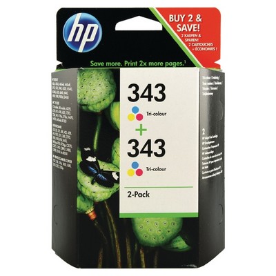 Foto principale Cartuccia originale Hp CB332EE Multipack 343 (Conf. da 2 pz.) COLORE