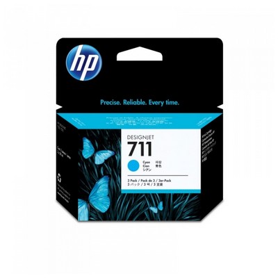 Foto principale Cartuccia originale Hp CZ134A Multipack 711 (Conf. da 3 pz.) CIANO