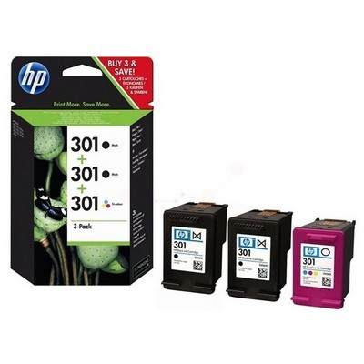 Foto principale Cartuccia originale Hp E5Y87EE Multipack 301 (Conf. da 3 pz.) NERO+COLORE