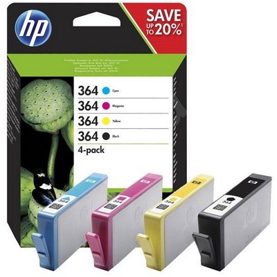 Foto principale Cartuccia originale Hp N9J73AE Multipack 364 (Conf. da 4 pz.) NERO+COLORE