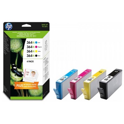 Foto principale Cartuccia originale Hp N9J74AE Multipack 364XL (Conf. da 4 pz.) NERO+COLORE