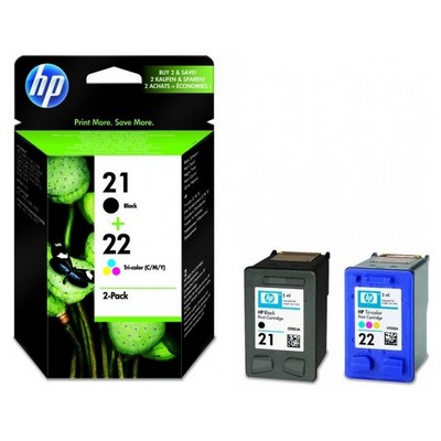 Foto principale Cartuccia originale Hp SD367AE-301 Multipack 21/22 (Conf. da 2 pz.) NERO+COLORE