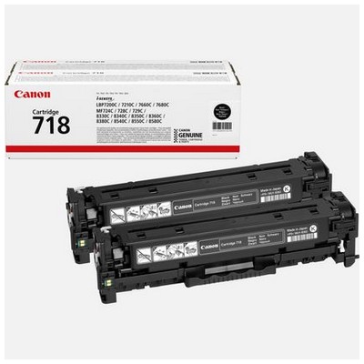 Foto principale Toner originale Canon 2662B005 Multipack 718 (Conf. da 2 pz.) NERO