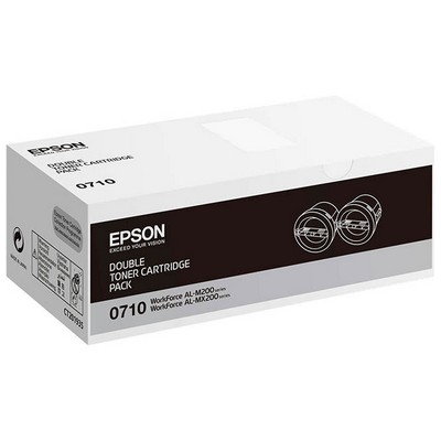 Foto principale Toner originale Epson C13S050710 0710 (Conf. da 2 pz.) NERO