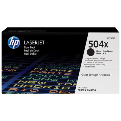 Foto principale Toner originale Hp CE250XD Multipack 504X (Conf. da 2 pz.) NERO