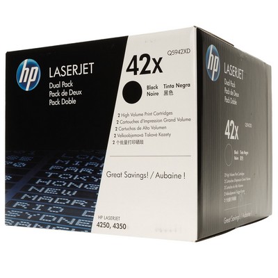 Foto principale Toner originale Hp Q5942XD Multipack 42X (Conf. da 2 pz.) NERO