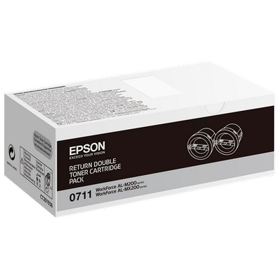 Foto principale Toner originale Epson C13S050711 Multipack 0711 (Conf. da 2 pz.) NERO