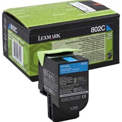 Foto principale Toner originale Lexmark 80C20C0 802C CIANO