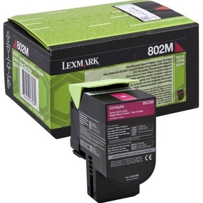 Foto principale Toner originale Lexmark 80C20M0 802M MAGENTA