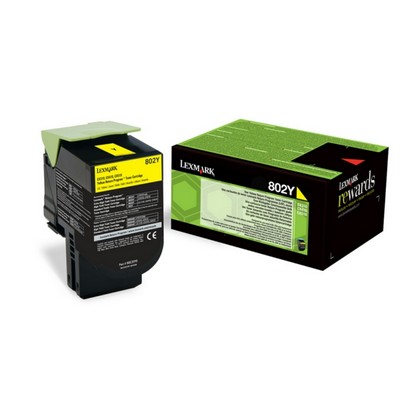 Foto principale Toner originale Lexmark 80C20YE 802Y GIALLO