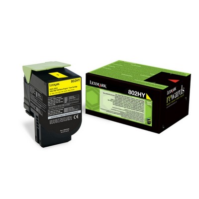 Foto principale Toner originale Lexmark 80C2HY0 802HY GIALLO