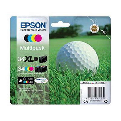 Foto principale Cartuccia originale Epson C13T34794020 Multipack 34 XL Pallina da golf (Conf. da 4 pz.) NERO+COLORE