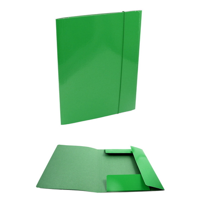 Foto principale Cartellina Sunlux 3 lembi formato A4 dorso 2 cm verde con elastico 1 pz.