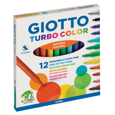 Foto principale Pennarelli colorati Giotto Turbo Color 2,8 mm conf. 12 pz.