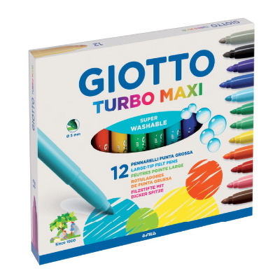 Foto principale Pennarelli colorati Giotto Turbo Maxi 5 mm conf. 12 pz.