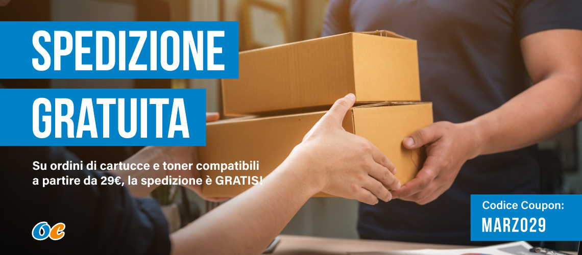 Spedizione gratuita solo sui compatibili per ordini superiori a 29€