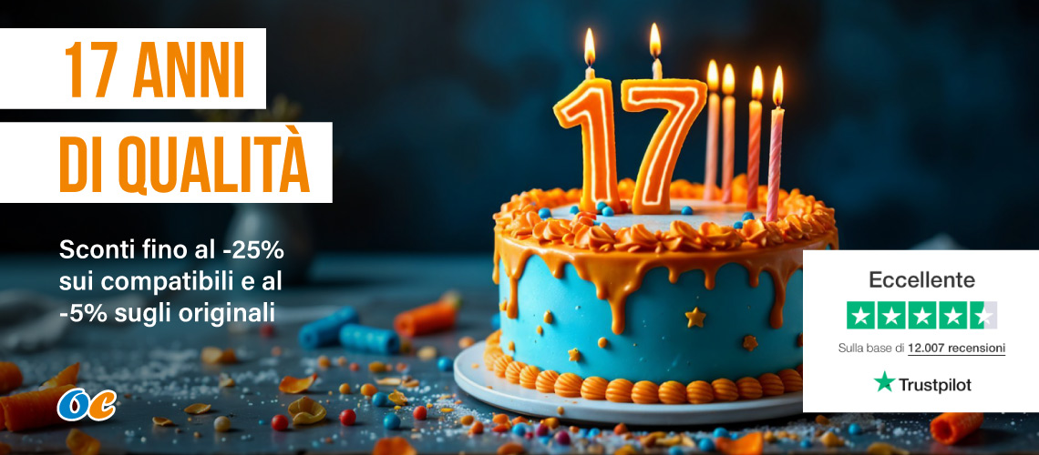 Settimana del compleanno: -25% sui compatibili e -5% sugli originali