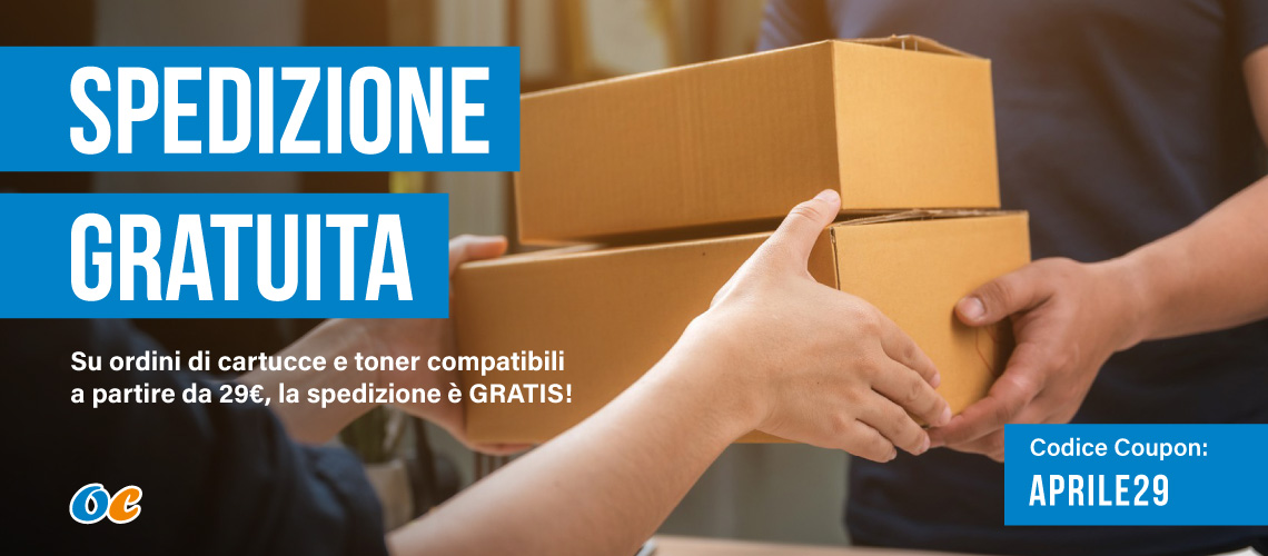 Spedizione gratuita solo sui compatibili su ordini superiori a 29€: COUPON: APRILE29