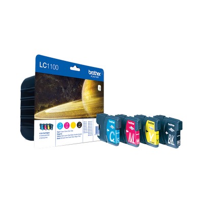 Cartuccia Brother LC1100VALBP (Conf. da 4 pz.) originale NERO+CIANO+MAGENTA+GIALLO