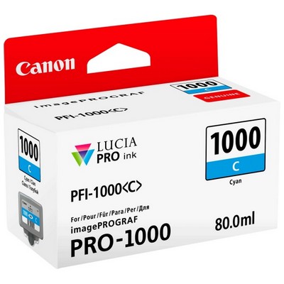Cartuccia Canon 0547C001 PFI-1000C originale CIANO