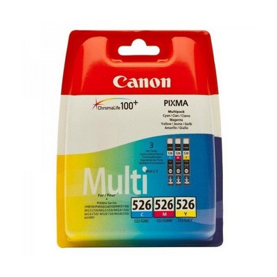 Cartuccia Canon 4541B012 Multipack CLI-526 (Conf. da 3 pz.) originale CIANO+MAGENTA+GIALLO