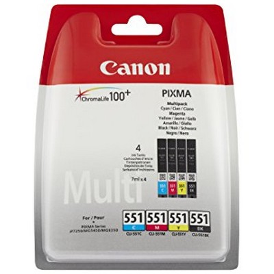 Cartuccia Canon 6509B008 (Conf. da 4 pz.) originale NERO+CIANO+MAGENTA+GIALLO