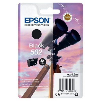 Cartuccia Epson C13T02V14010 502 Binocolo originale NERO