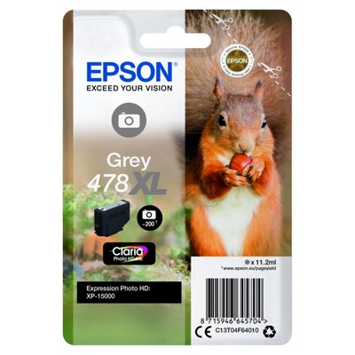 Cartuccia Epson C13T04F64010 478 XL Scoiattolo originale GRIGIO