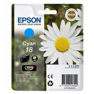 Cartuccia Epson C13T18024010 originale CIANO