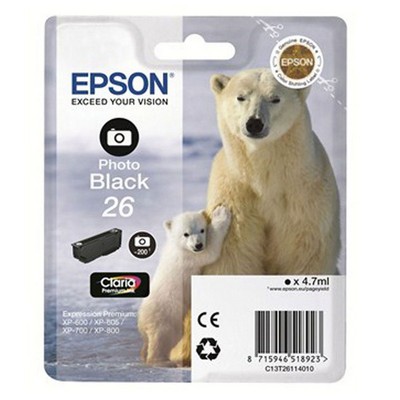 Cartuccia Epson C13T26114010 originale NERO FOTO