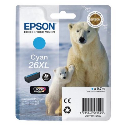 Cartuccia Epson C13T26324010 originale CIANO