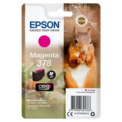 Cartuccia Epson C13T37834010 378 Scoiattolo originale MAGENTA