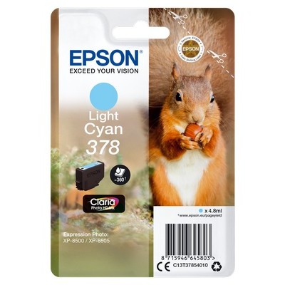 Cartuccia Epson C13T37854010 378 Scoiattolo originale CIANO CHIARO