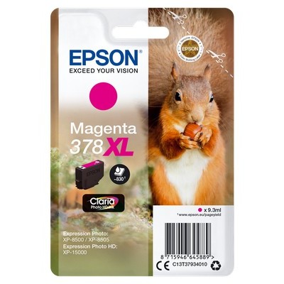 Cartuccia Epson C13T37934010 378 XL Scoiattolo originale MAGENTA