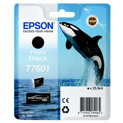 Cartuccia Epson C13T76014010 T7601 Orca originale NERO FOTO