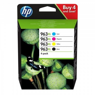 Cartuccia Hp 3YP35AE Multipack 963XL (Conf. da 4 pz.) originale NERO+CIANO+MAGENTA+GIALLO