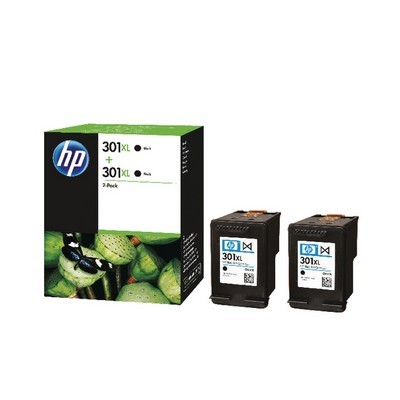 Cartuccia Hp D8J45AE Multipack 301XL (Conf. da 2 pz.) originale NERO