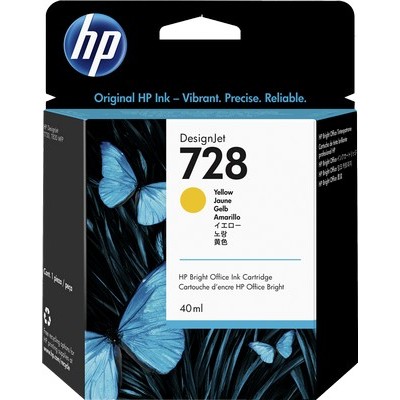 Cartuccia Hp F9J61A 728 originale GIALLO