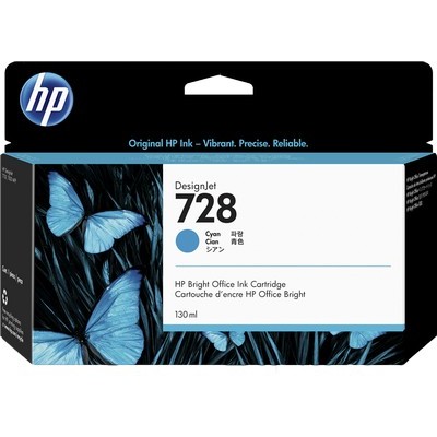 Cartuccia Hp F9J67A 728 originale CIANO