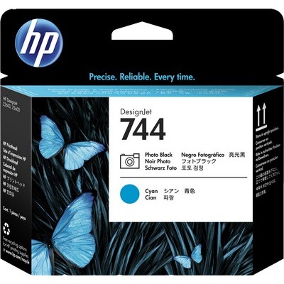 Cartuccia Hp F9J86A 744 originale NERO FOTO+CIANO