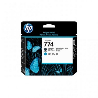 Cartuccia Hp P2W01A 774 originale NERO OPACO+CIANO