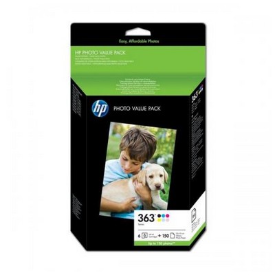 Cartuccia Hp Q7966EE Vivera 363 + Carta (Conf. da 6 pz.) originale COLORE