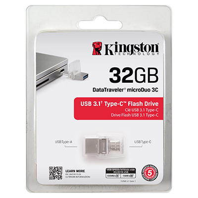 PEN DRIVE 32GB KINGSTON USB 3.1/MicroUSB DTDUO3C/32GB
